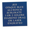 Opaque Blue Aluminum Engraving Sheet Stock (12"x24"x0.025")